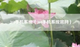 360手机系统（360手机系统官网）