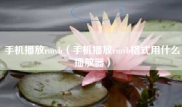 手机播放rmvb（手机播放rmvb格式用什么播放器）