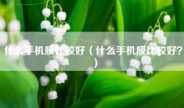 什么手机膜比较好（什么手机膜比较好？）