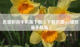 迅雷影音手机版下载（下载迅雷app播放器手机版）