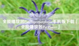 全能播放器PotPlayerpotplayer手机版下载「全能播放器PotPlayer」