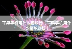 苹果手机用什么播放器（苹果手机用什么播放器好）