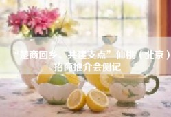“楚商回乡、共建支点”仙桃（北京）招商推介会侧记