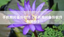 手机照片备份软件（手机照片备份软件有哪些）