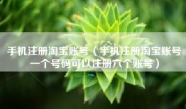 手机注册淘宝账号（手机注册淘宝账号一个号码可以注册六个账号）