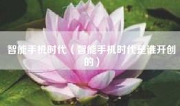 智能手机时代（智能手机时代是谁开创的）