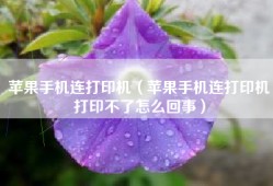苹果手机连打印机（苹果手机连打印机打印不了怎么回事）