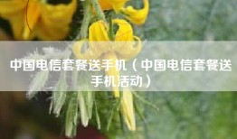 中国电信套餐送手机（中国电信套餐送手机活动）