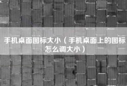 手机桌面图标大小（手机桌面上的图标怎么调大小）