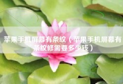 苹果手机屏幕有条纹（苹果手机屏幕有条纹修需要多少钱）