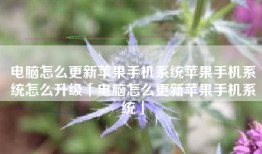 电脑怎么更新苹果手机系统苹果手机系统怎么升级「电脑怎么更新苹果手机系统」