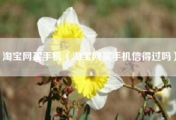 淘宝网买手机（淘宝网买手机信得过吗）