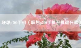 联想p700手机（联想p700手机开机键在哪）