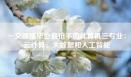 一文读懂毕业最抢手的计算机三专业：云计算、大数据和人工智能