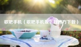 歌吧手机（歌吧手机版下载官方下载）