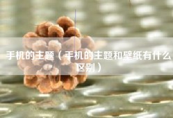 手机的主题（手机的主题和壁纸有什么区别）