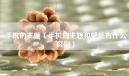 手机的主题（手机的主题和壁纸有什么区别）