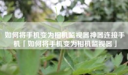 如何将手机变为相机监视器神器连接手机「如何将手机变为相机监视器」