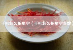 手机怎么拍星空（手机怎么拍星空参数）