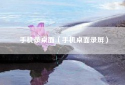 手机录桌面（手机桌面录屏）
