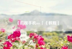 《教程手机mv「《教程」