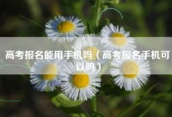高考报名能用手机吗（高考报名手机可以吗）