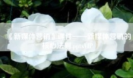 《新媒体营销》课件——新媒体营销的核心法则.pptxVIP