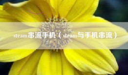 steam串流手机（steam与手机串流）