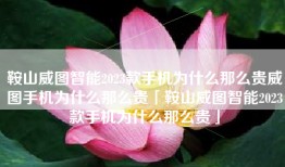 鞍山威图智能2023款手机为什么那么贵威图手机为什么那么贵「鞍山威图智能2023款手机为什么那么贵」