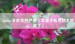 iphone手机发热严重（苹果手机发热太厉害了）