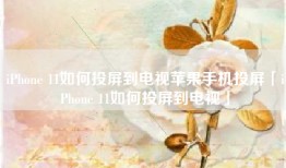 iPhone 11如何投屏到电视苹果手机投屏「iPhone 11如何投屏到电视」