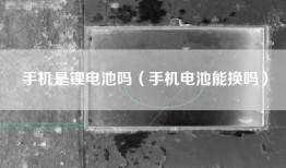 手机是锂电池吗（手机电池能换吗）