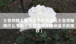 王者荣耀主播必备手机推荐玩王者荣耀用什么手机「王者荣耀主播必备手机推荐」