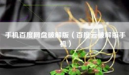 手机百度网盘破解版（百度云破解版手机）