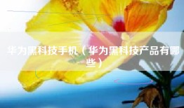 华为黑科技手机（华为黑科技产品有哪些）
