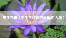 男生手机（男生手机技巧与角度 人像）