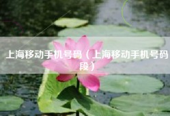 上海移动手机号码（上海移动手机号码段）