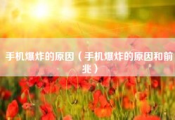 手机爆炸的原因（手机爆炸的原因和前兆）