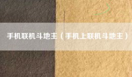 手机联机斗地主（手机上联机斗地主）