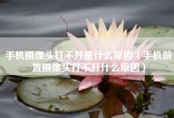 手机摄像头打不开是什么原因（手机前置摄像头打不开什么原因）