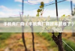 手机壳厂商（手机壳厂商越来越难了）