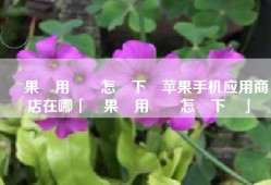 蘋果應用軟體怎麼下載苹果手机应用商店在哪「蘋果應用軟體怎麼下載」