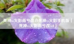 死神vs火影雨兮改4.0死神vs火影手机版「死神vs火影雨兮改4.0」