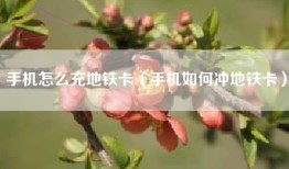 手机怎么充地铁卡（手机如何冲地铁卡）