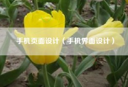 手机页面设计（手机界面设计）