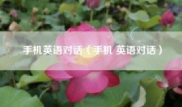 手机英语对话（手机 英语对话）
