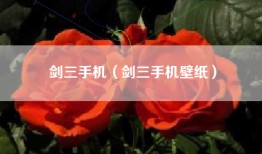 剑三手机（剑三手机壁纸）