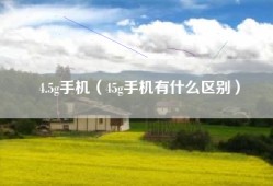 4.5g手机（45g手机有什么区别）