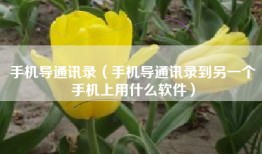 手机导通讯录（手机导通讯录到另一个手机上用什么软件）