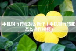 手机银行转账怎么操作（手机银行转账怎么操作视频）
